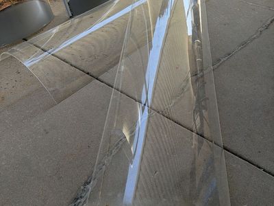 XL LARGE CURVED PLEXIGLASS PANELS 8 FOOT BY 2 FOOT 50.00 EACH