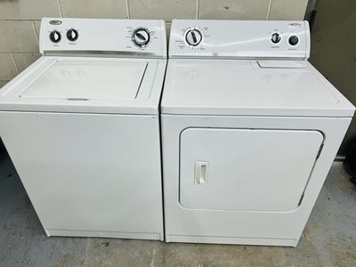 Super heavy duty whirlpool washer and dryer set