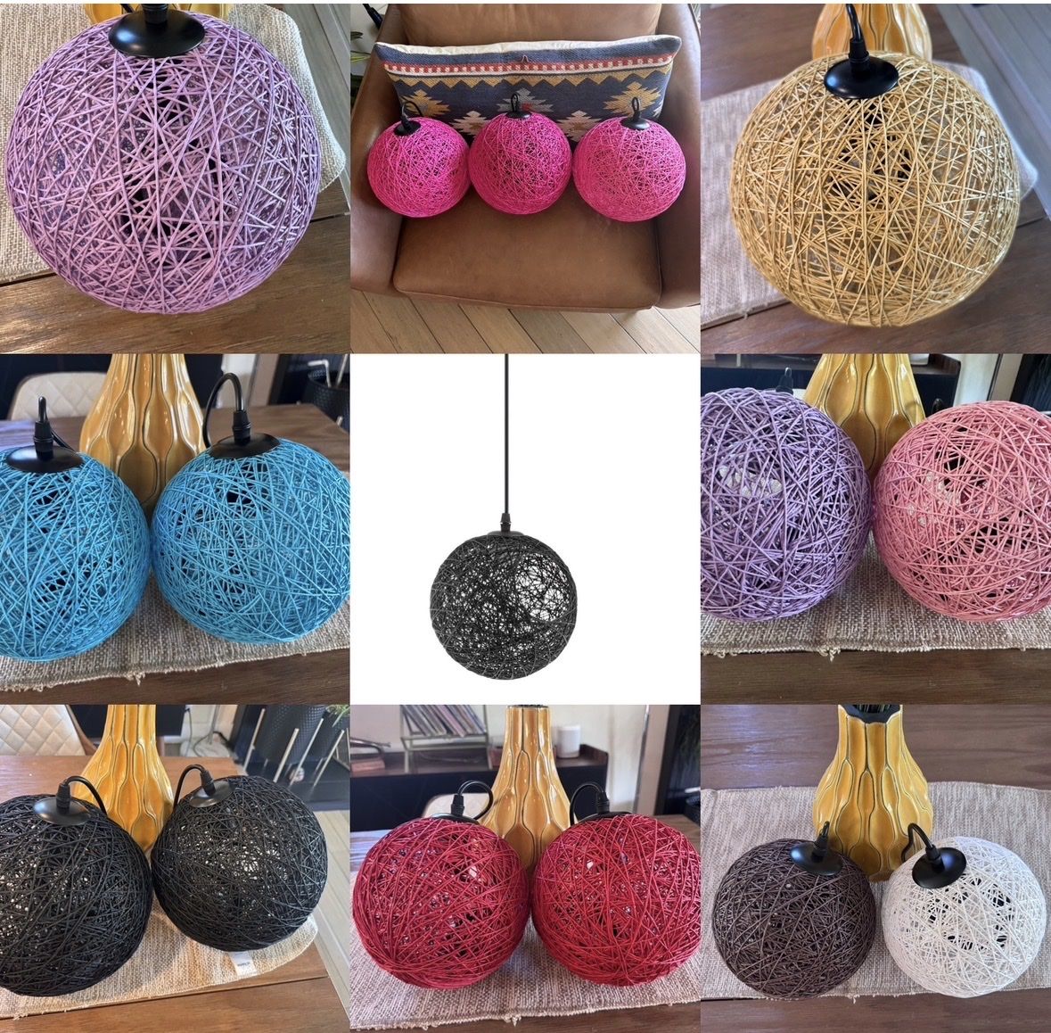 Boho Rattan Pendant Lights