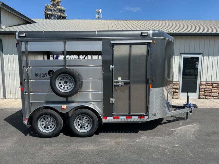 2026 Maverick Trailers Maverick 2 Horse 13' Trailer with Tack Room Wall that Swings Open
