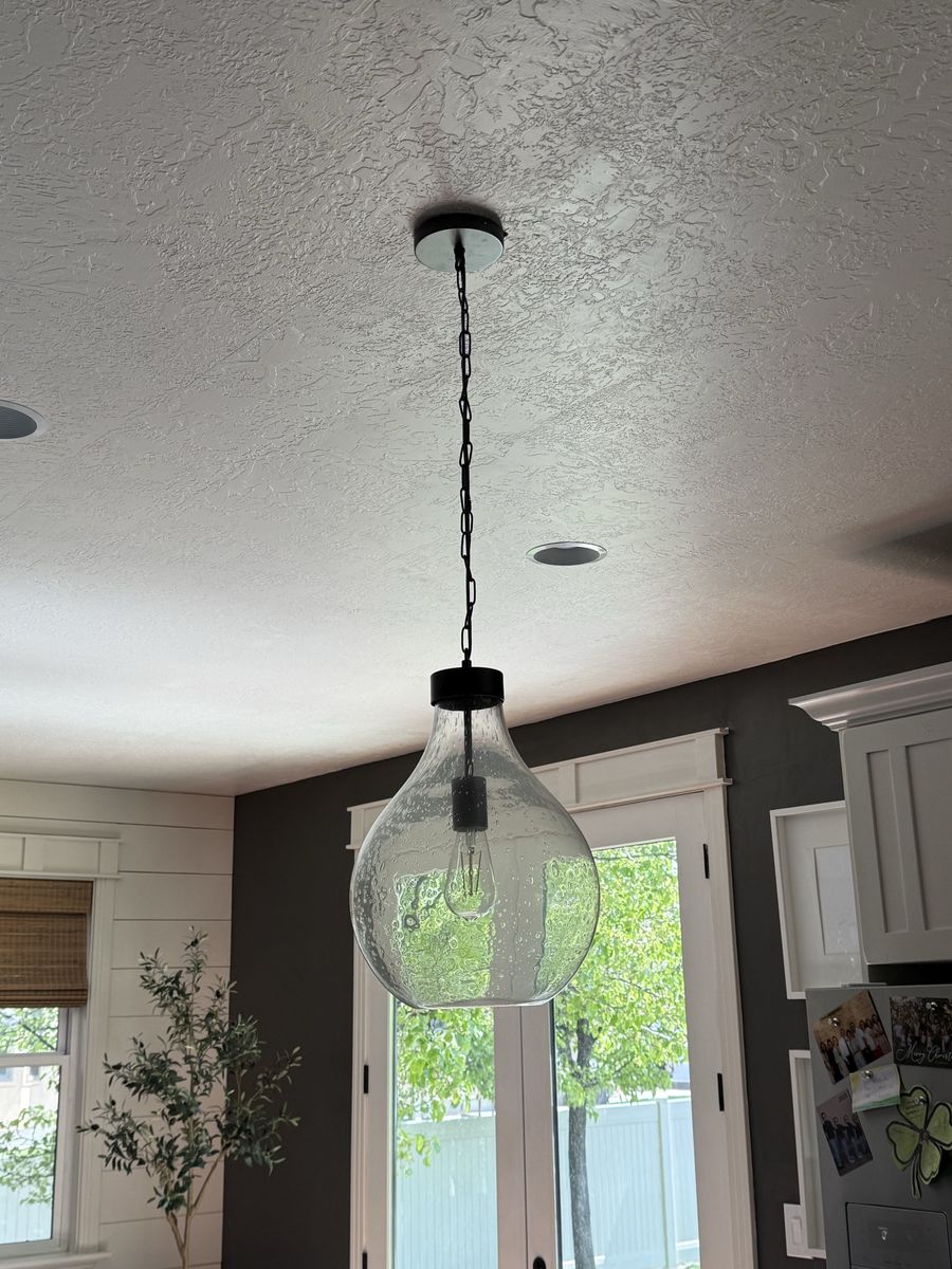 2 Bubble glass pendant lights