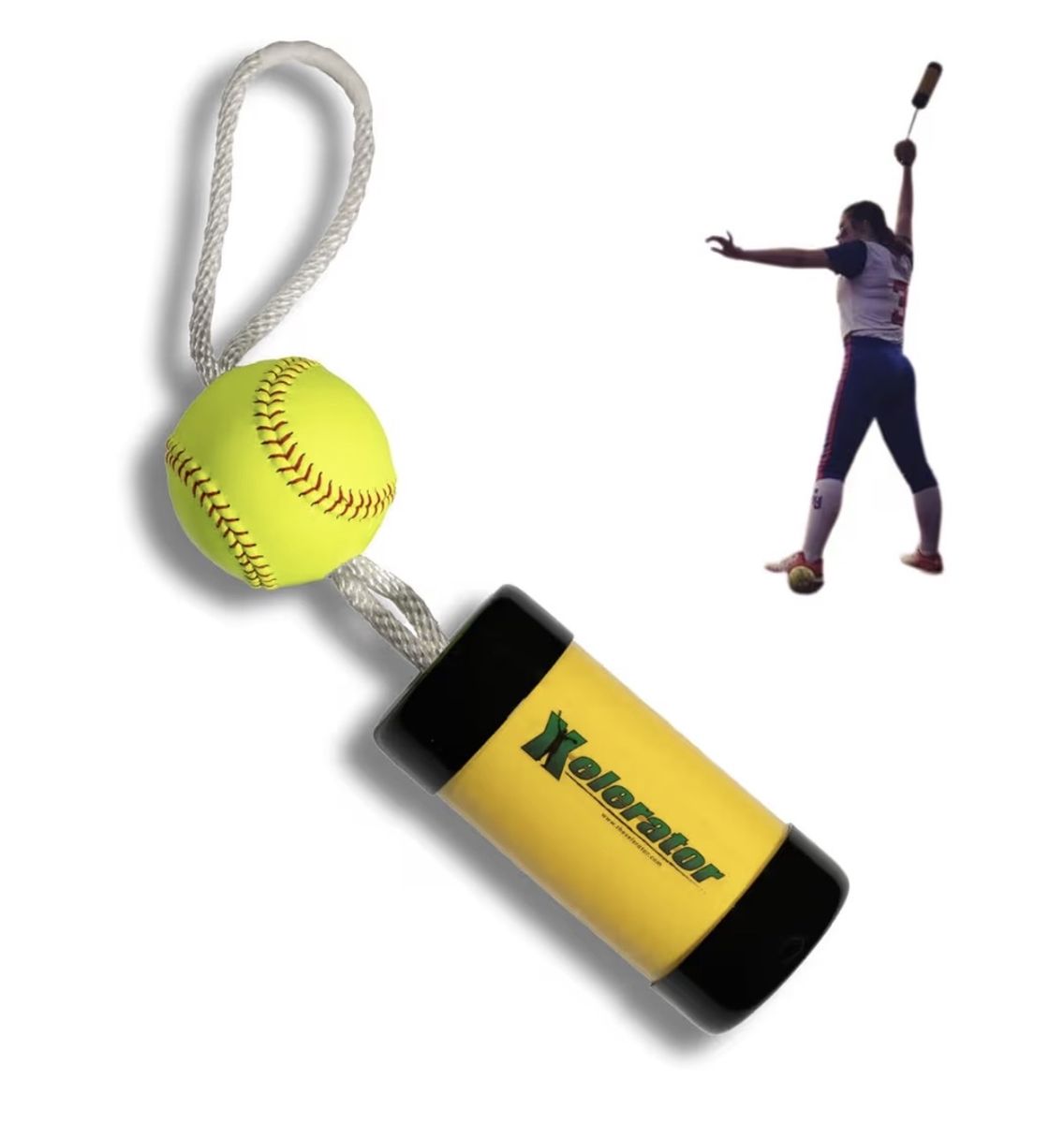 The Xelerator Softball Pitching Trainer - 12" Leather Softie Training Ball - Heavy Duty Foam