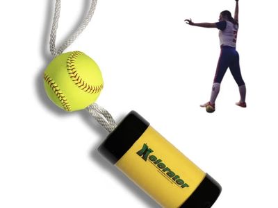 The Xelerator Softball Pitching Trainer - 12" Leather Softie Training Ball - Heavy Duty Foam