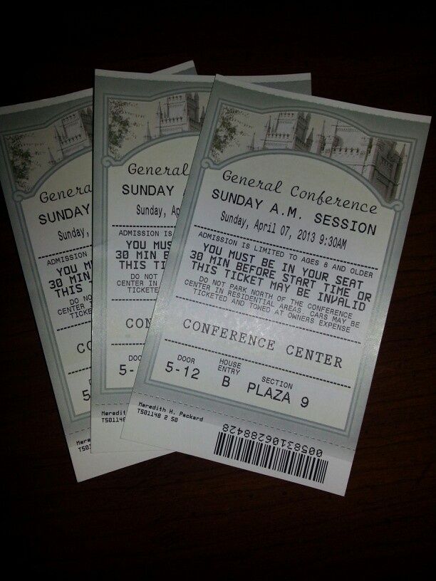 Tickets for general conference Sunday morning