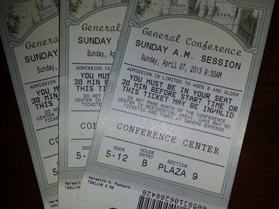 Tickets for general conference Sunday morning