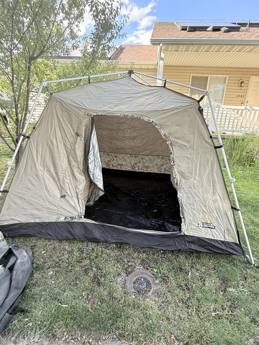King's Campus Tent Camo Frame Setup Used Camping Outdoor
