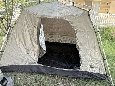 King's Campus Tent Camo Frame Setup Used Camping Outdoor