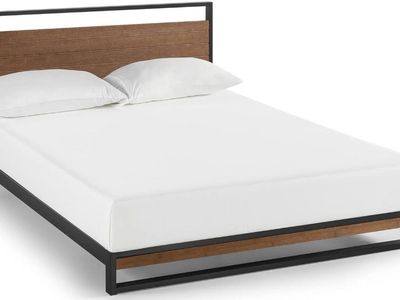 Queen Mattress & Black Bedframe - Sleep Science Ara Super Soft Memory Foam & Modern Black Frame