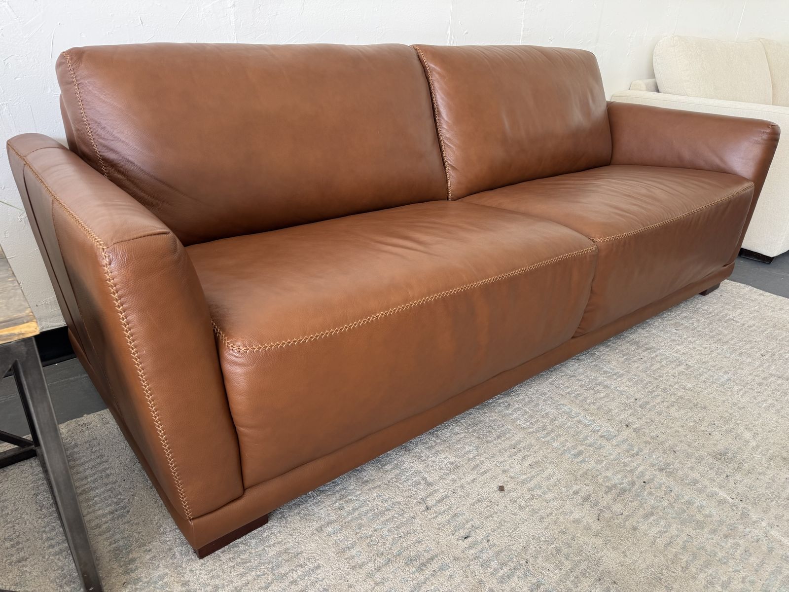 LIKE NEW TOP GRAIN 100% LEATHER SOFA COUCH