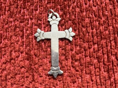 1930's Silver Cross from Mexico- Sterling Silver - Antique/Vintage