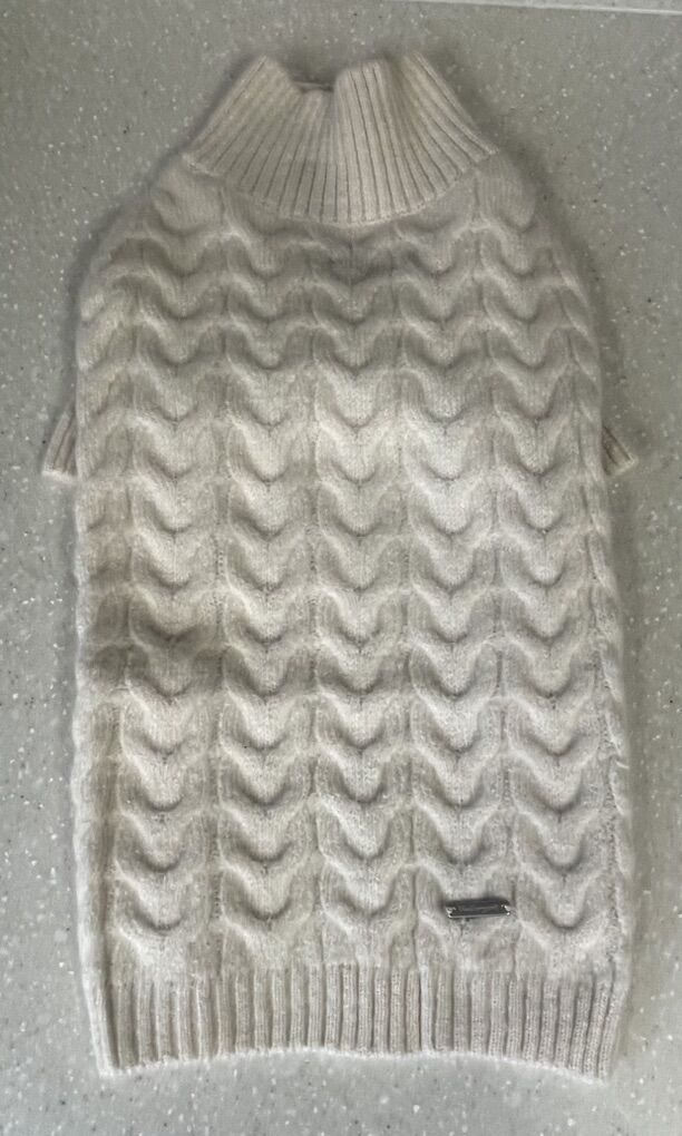 Blueberry Pet Classic Fuzzy Textured Knit Pullover