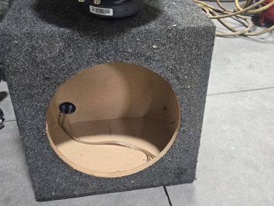 Used 12in Subwoofer Box Carpeted Enclosure for Car Audio Systems - Empty, Ready for Speaker