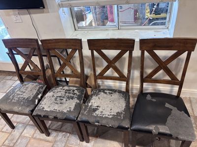 8 Costco Solid Wood Dining Chairs – Great DIY Project