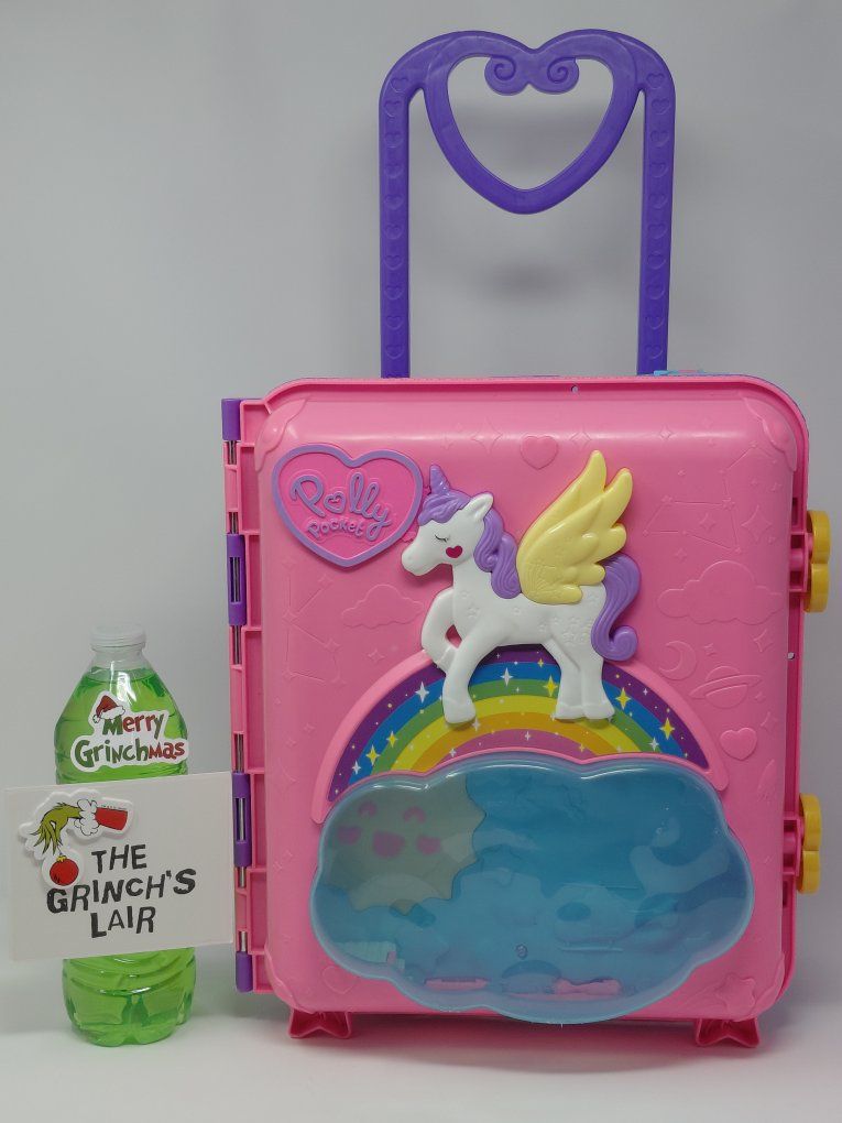 🦄 Polly Pocket Unicorn Park Rolling Suitcase Playset