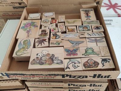New, old stock rubber stamps, designed mainly for people that like to make their own greeting cards.