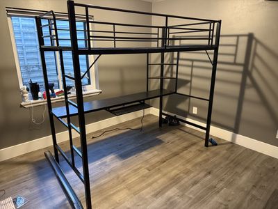 Twin loft bed with desk