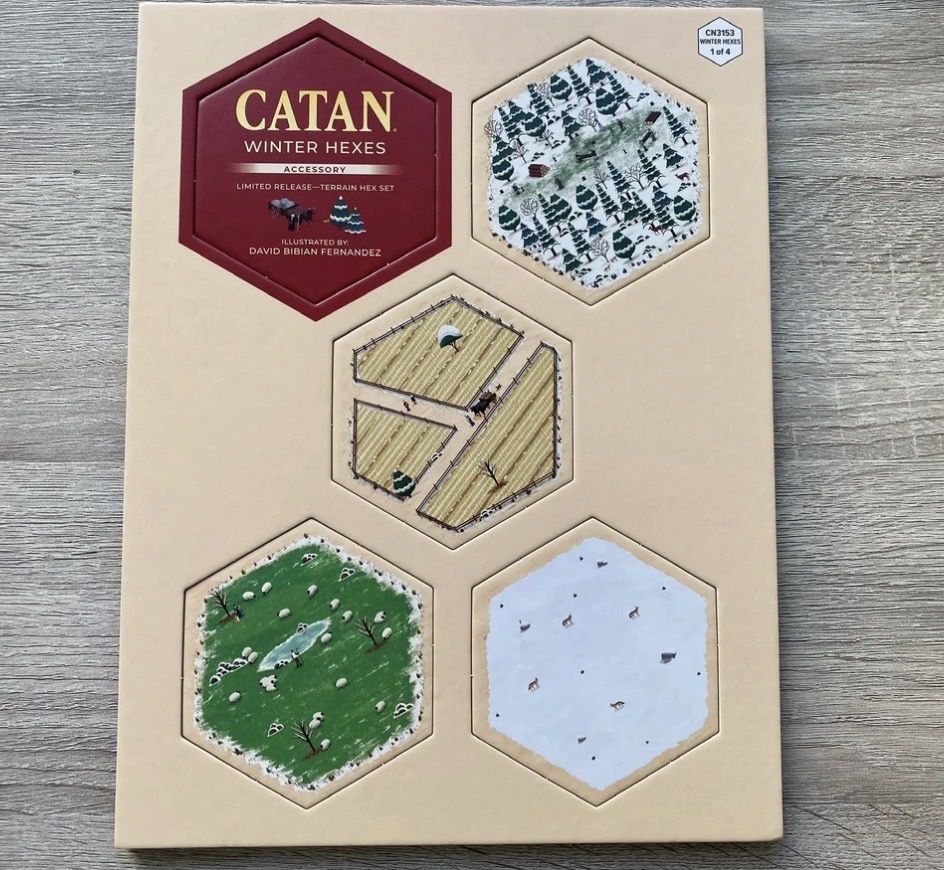 New! Settlers of Catan Winter Hexes Accessory