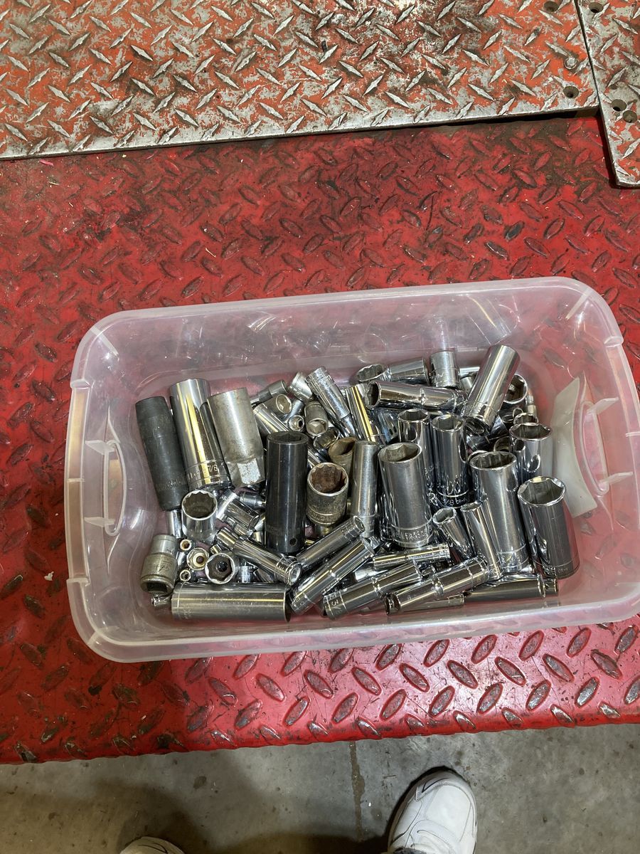 Bin of sockets