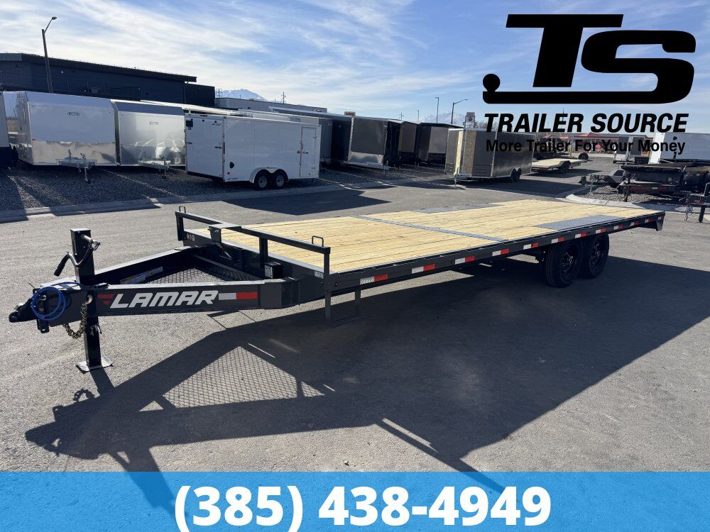 8.5x24 Lamar F8 Deckover Equipment Trailer - 14K GVWR - 16" Cross Member Upgrade