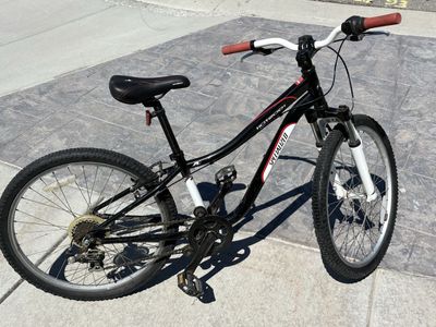 Specialized Hotrock 24-inch Kids Mountain Bike - Black/White with Red Accents