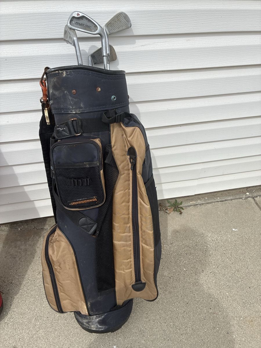Vintage Golf Club Set with Bag - Power Trac Irons