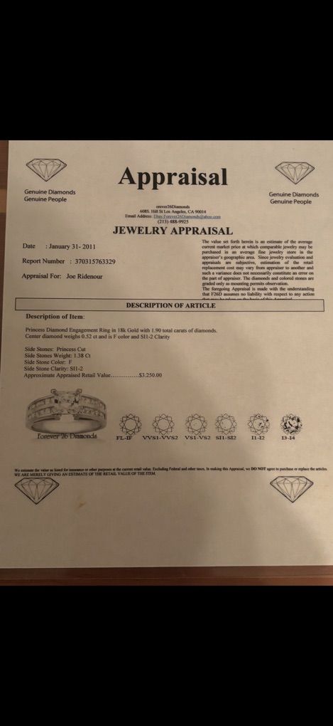 Size 4.75 Diamond Engagment Ring