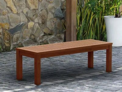 Amazonia Richfield Eucalyptus Outdoor Patio Bench 53" – New in Box #454