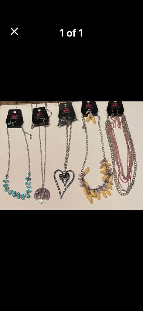 5 Poporozzi Necklace Earring Sets