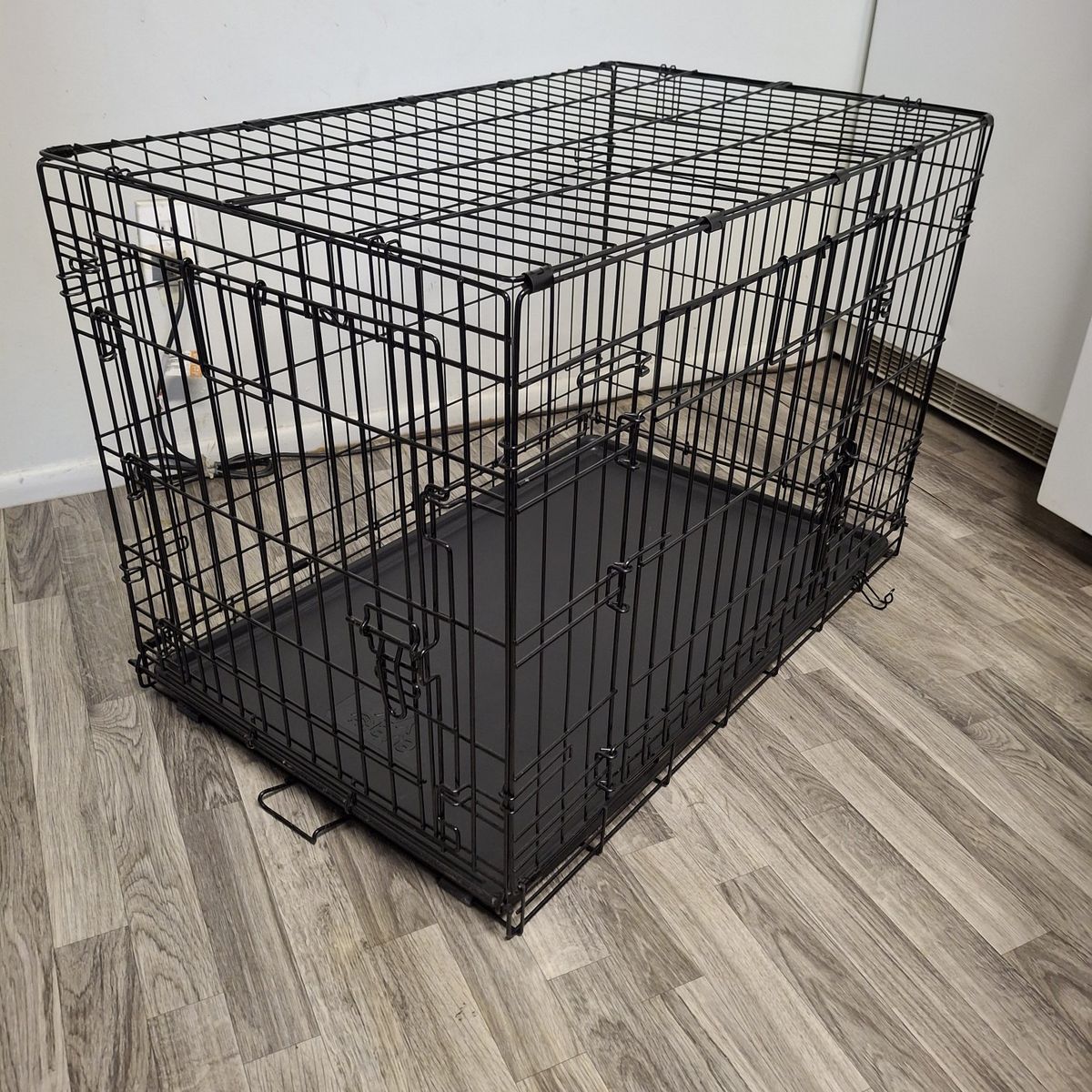 large steel dog crate