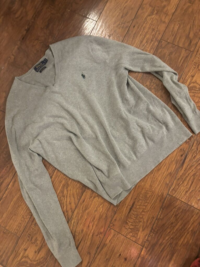 Men's Ralph lauren Size Large Sweater Grey Wool