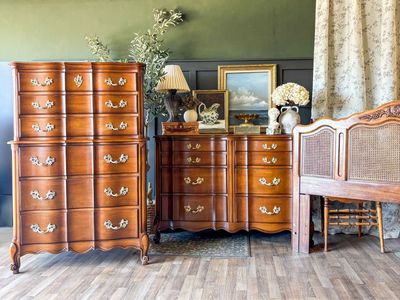 *FREE DELIVERY* Vintage White Furniture Co. French Provincial Dressers & Headboard Bedroom Set