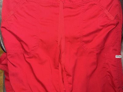 Grey's Anatomy by Barco Women's Red Drawstring Scrub Pants - Size Medium