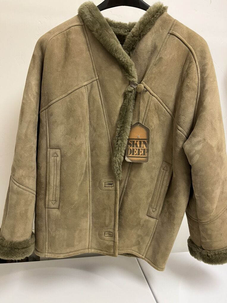 Womens Sheepskin Coat Size 12 New With Tags