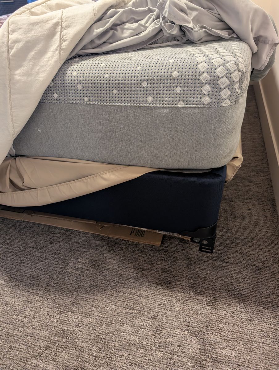 Sealy Posturepedic Hybrid queen-size mattress, box spring, and frame - $750 (Salt Lake City)