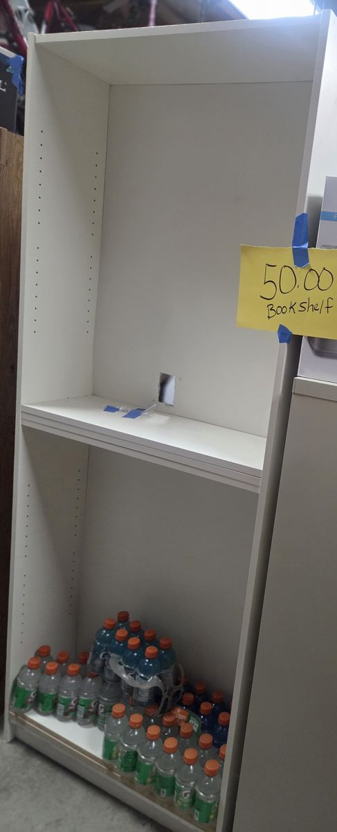 White Ikea Billy Bob Bookcase with six shelves