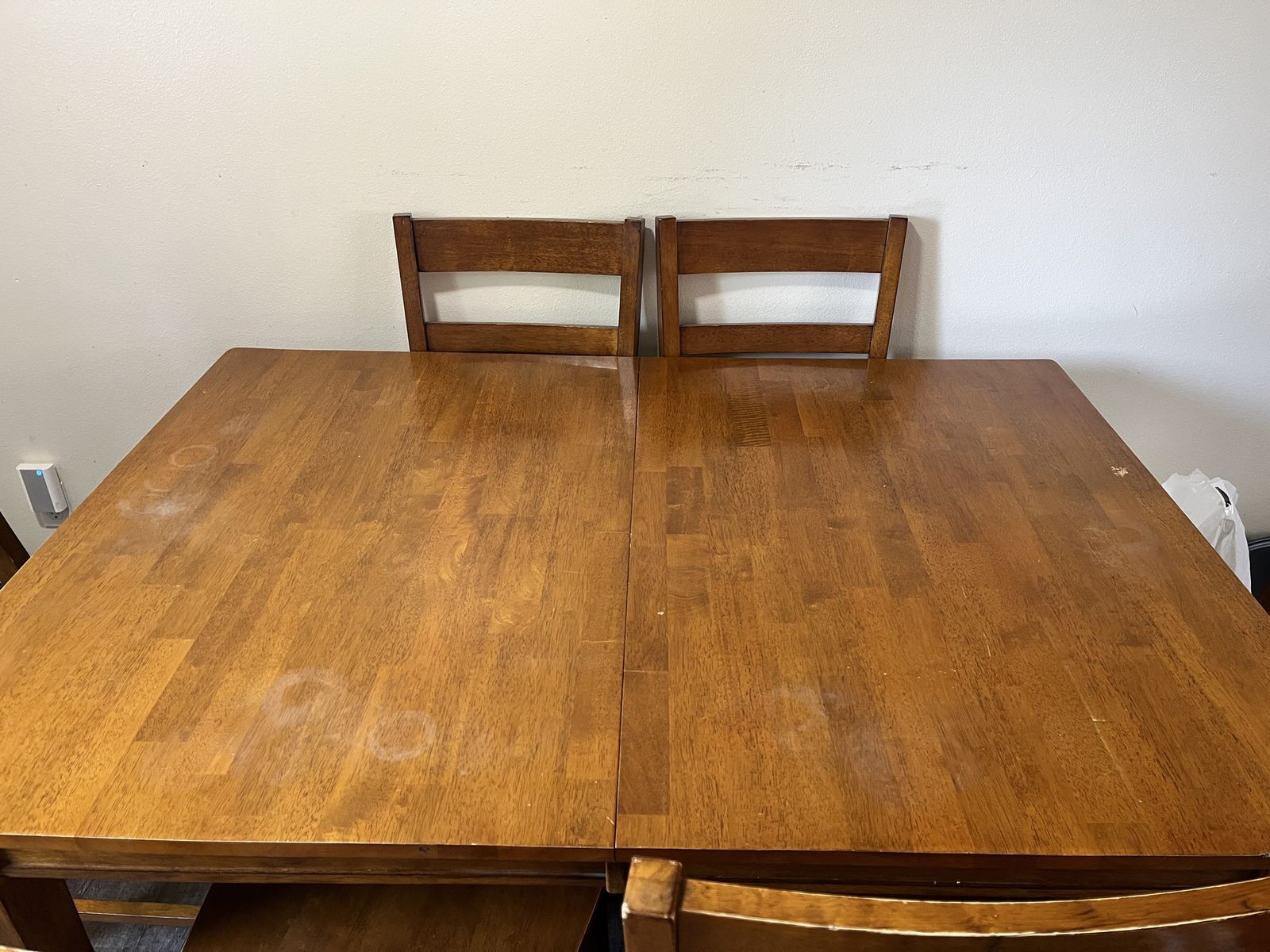 Wooden Dining Room Table with Matching Chairs