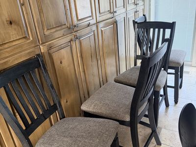 Black and grey chairs