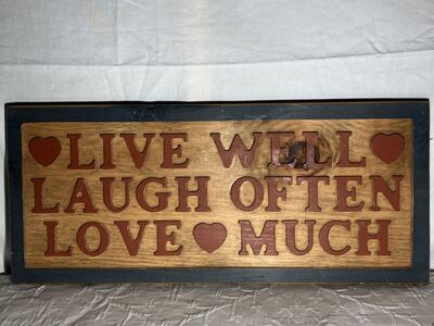 Wooden Live Laugh Love Sign Wall Decor