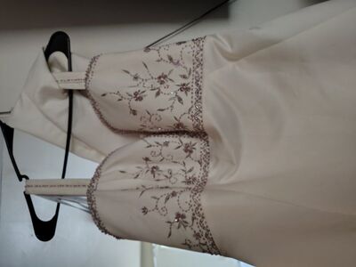 Wedding dress white with purple beading