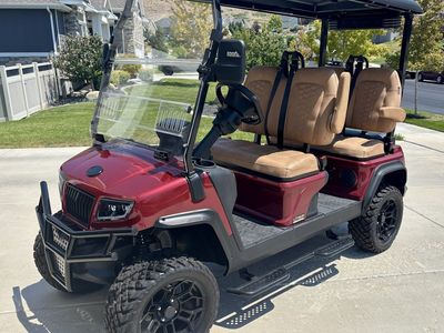 Evolution EV 4-Passenger Lithium Electric Golf Cart - Metallic Red