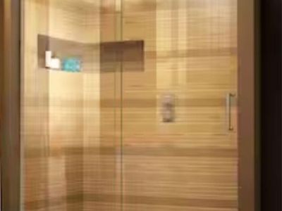 Delta EverEdge Brushed Nickel Clear Shower Door