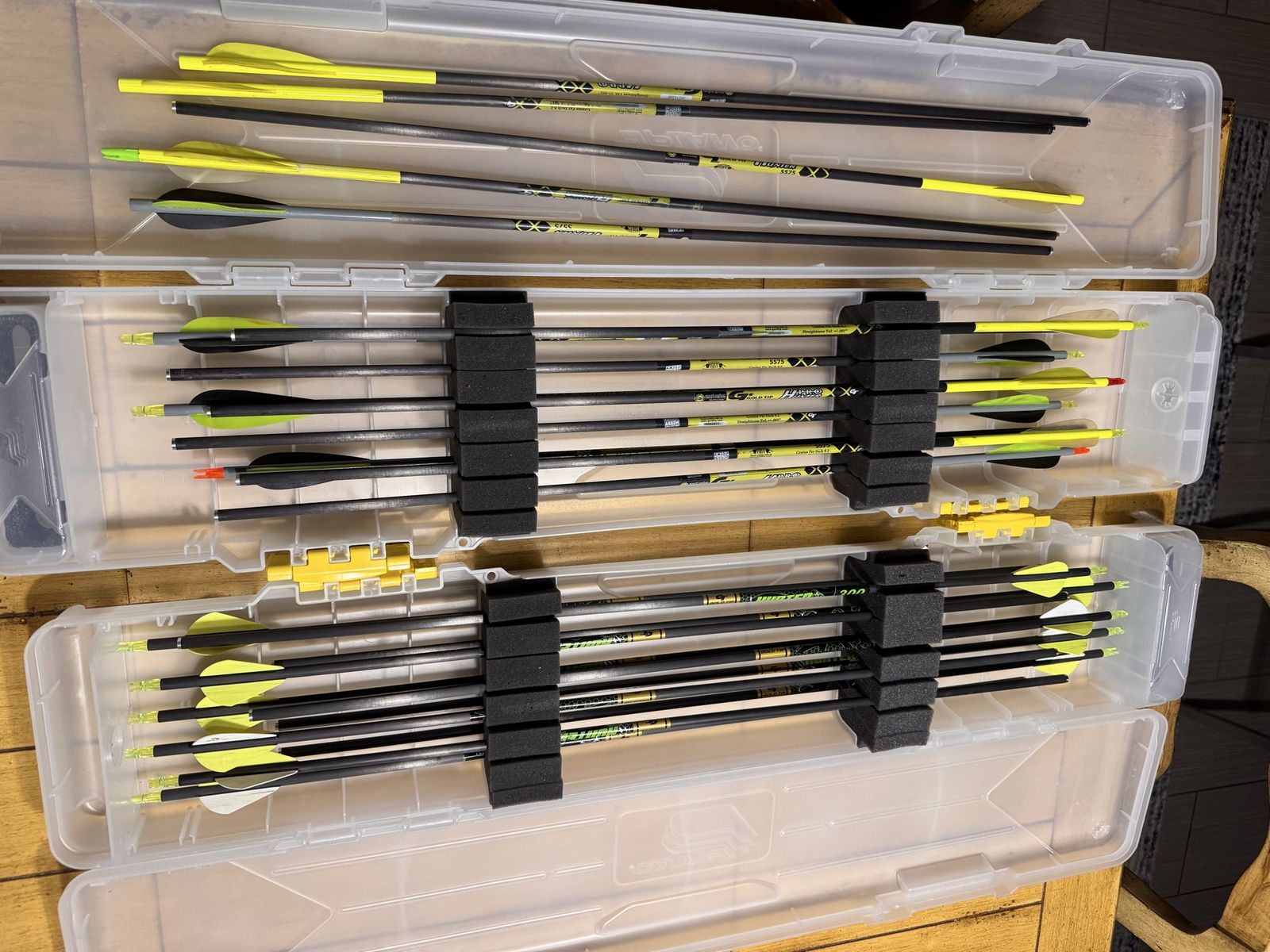 Gold Tip Carbon Arrows Set with Hard Storage Cases