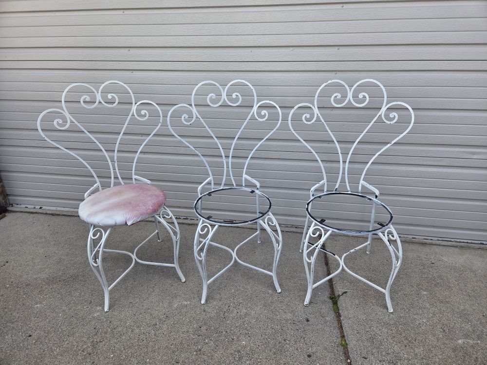 Wrought Iron sturdy project patio chairs