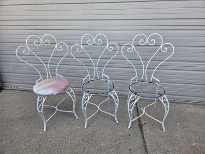 Wrought Iron sturdy project patio chairs