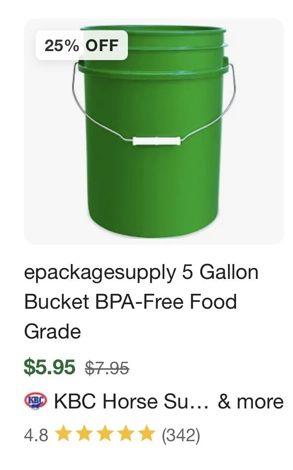 5 Gallon Food Grade Buckets