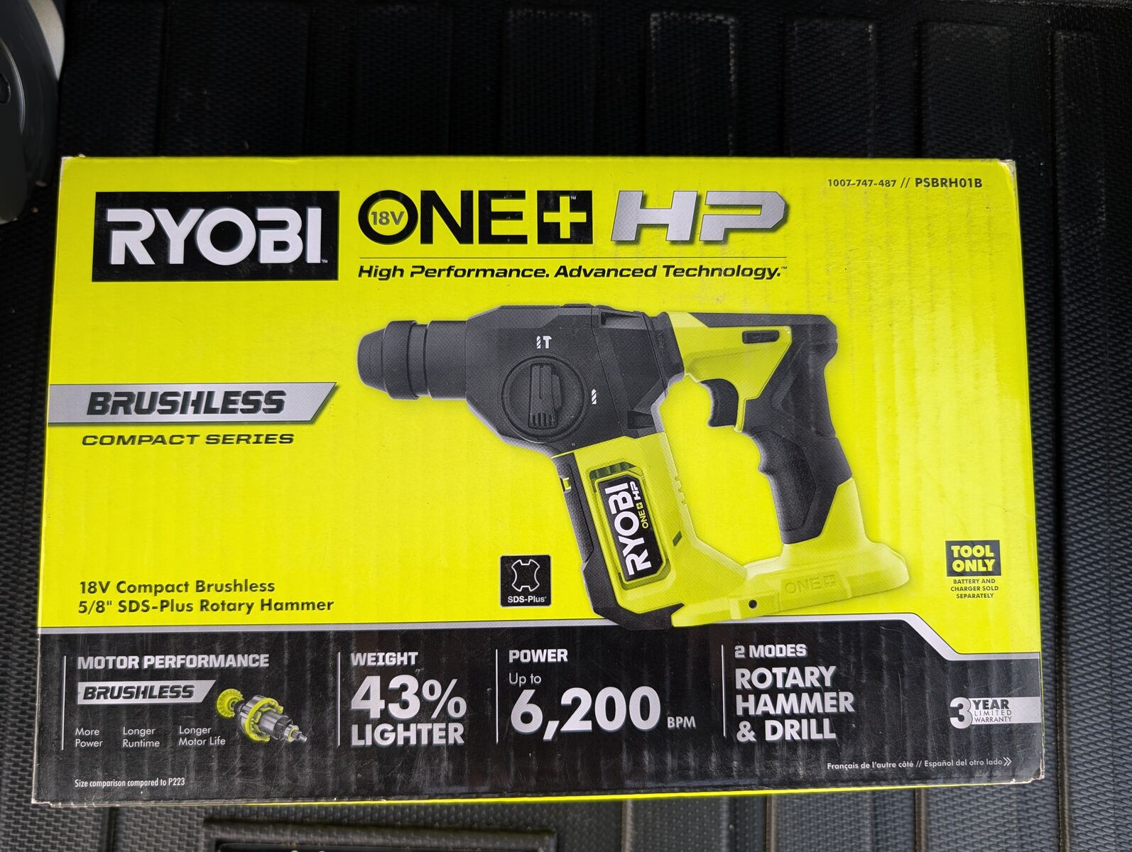 ONE+ HP 18V Brushless Cordless Compact 5/8 in. SDS Rotary Hammer (Tool Only)