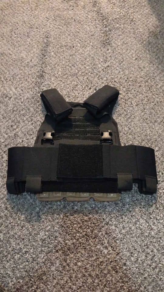 Plate carrier with triple mag pouch