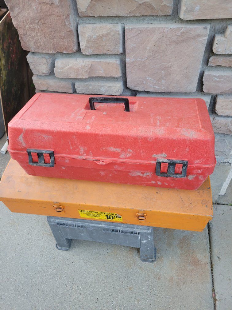 Red Tool Box. Plastic