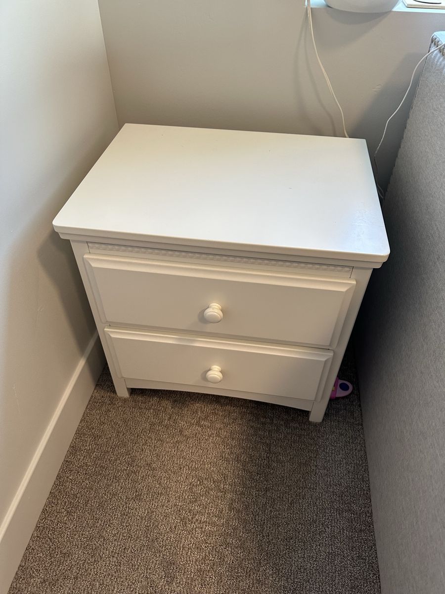 Nightstand, dresser, and Crib Combo