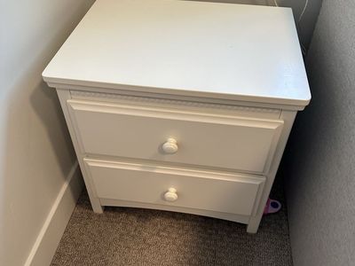 Nightstand, dresser, and Crib Combo